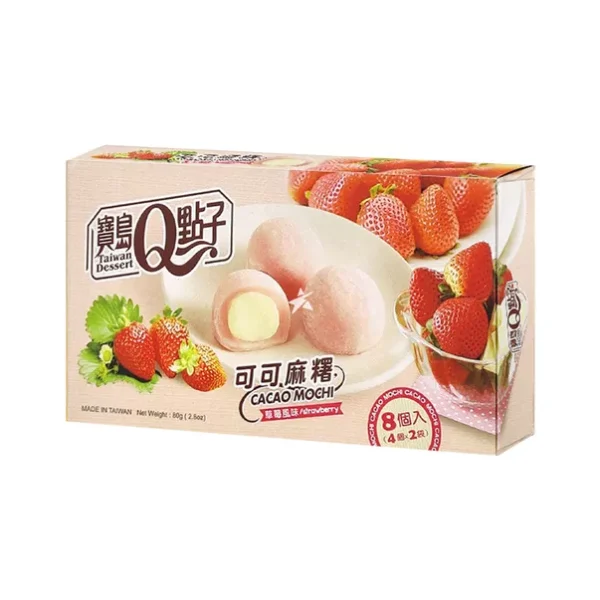 Močiai Q-BRAND CACAO MOCHI (STRAWBERRY), 80g