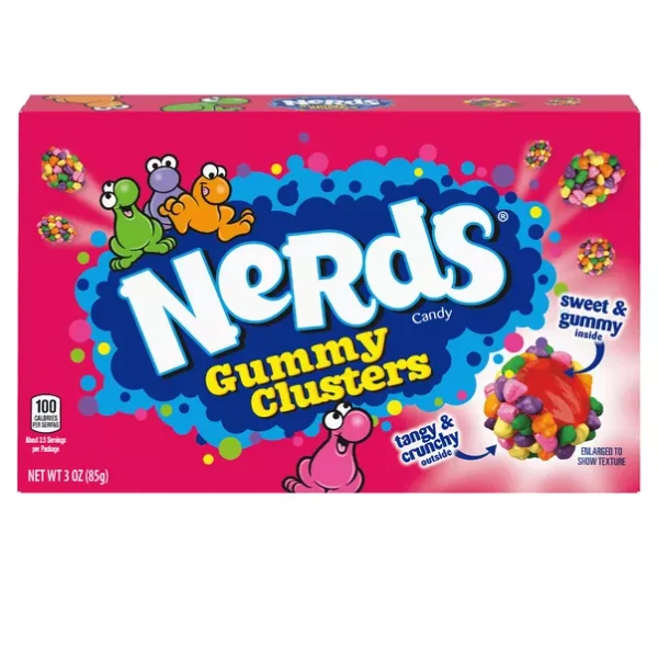 Kramtomi saldainiai NERDS (GUMMY CLUSTERS), 85g