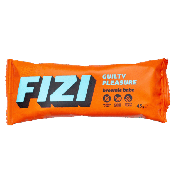 Batonėlis su šokolado glazūra “BROWNIE BABE”, be pridėtinio cukraus | Fizi (45 g)