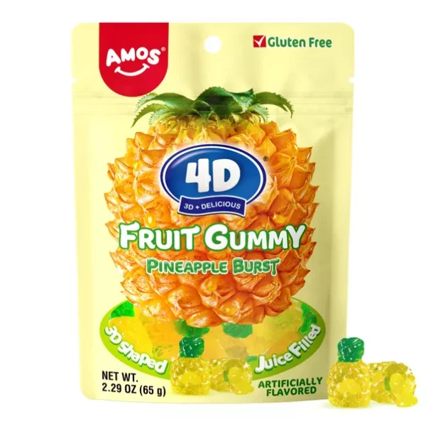 Guminukai AMOS 4D FRUIT GUMMY (PINEAPPPLE BURST), 65g