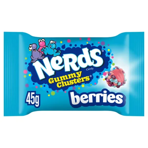 Kramtomi saldainiai NERDS GUMMY CLUSTERS (BERRIES), 45g