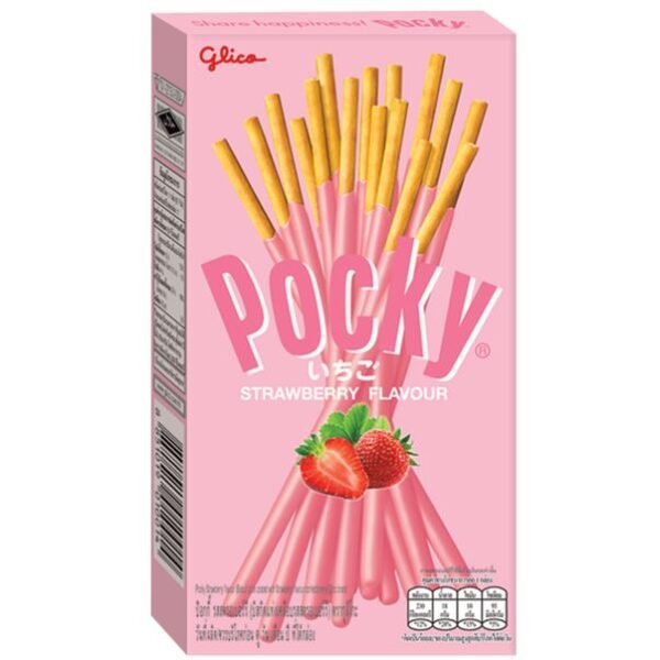 Biskvitinės lazdelės POCKY STRAWBERRY, 45g
