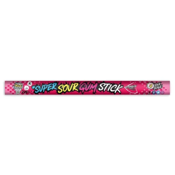 Kramtomoji guma BRAIN BLASTERZ (SOUR GUM STICKS), 22g