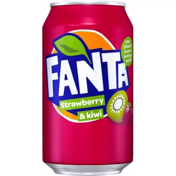 Gazuotas gaivusis gėrimas FANTA (BRAŠKIŲ IR KIVIŲ SK.), 330ml