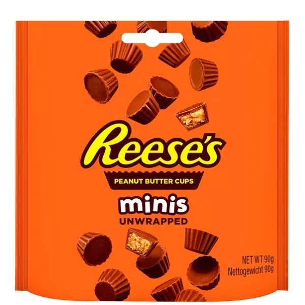 Šokoladiniai krepšeliai su riešutų kremu REESE'S MINIS, 90g