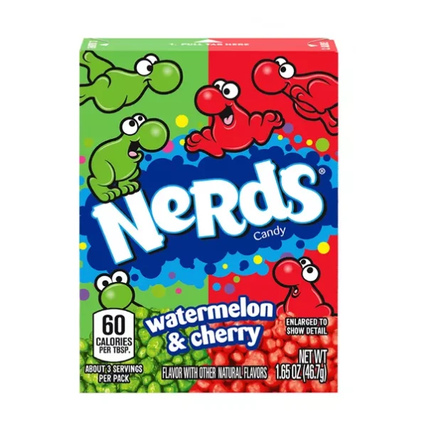 Saldainiai NERDS (ARBŪZŲ IR VYŠNIŲ SK.), 46,7g