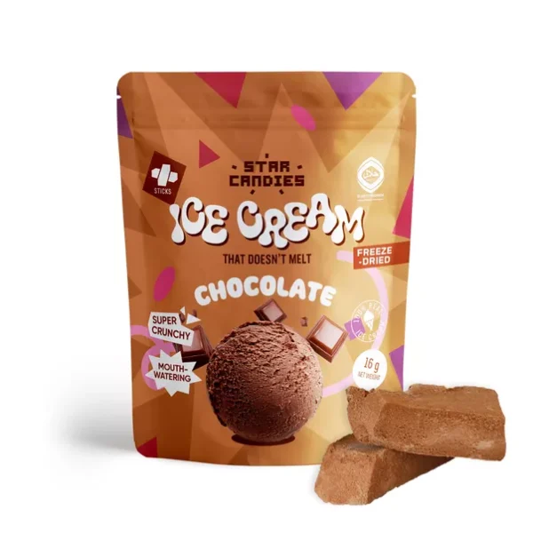 Šaltyje džiovinti ledai STAR CANDIES (CHOCOLATE), 16g
