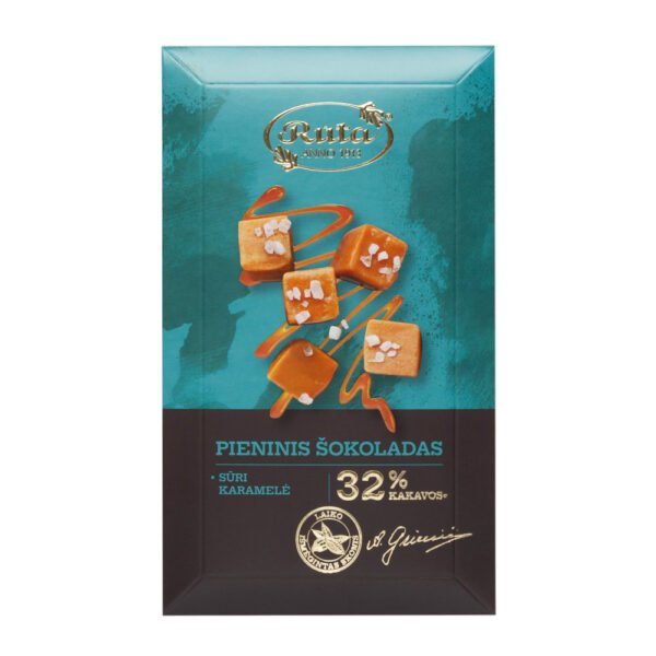 Pieninis šokoladas su sūria karamele, 90 g